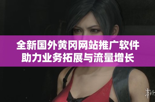 全新国外黄冈网站推广软件助力业务拓展与流量增长