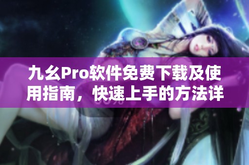 九幺Pro软件免费下载及使用指南，快速上手的方法详解
